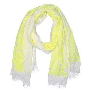 J. Crew Yellow Silk Neon Paisley Scarf